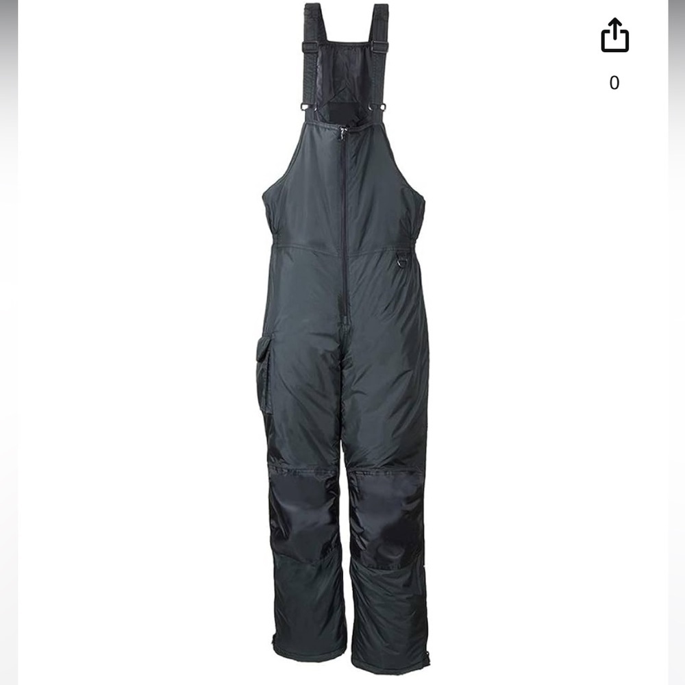 Men's Black Ski Bib Snowboard Overalls